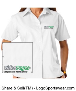 Ladies White Dress Shirt (1) Logo - Logo on Left Chest Area. Design Zoom